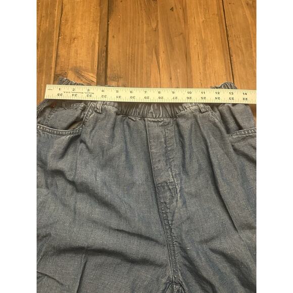 Tommy Bahama Women’s Joggers Linen Blend Size Medium Poncho Pants Chambray Relax - Picture 9 of 16